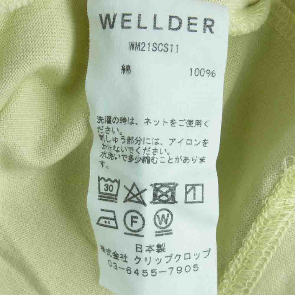 ウェルダー 21SS WM21SC11 Embroidery Half Sleeve T-Shirt エンブロイダリー ポケット付き 半袖 Tシャツ イエロー系 5【中古】