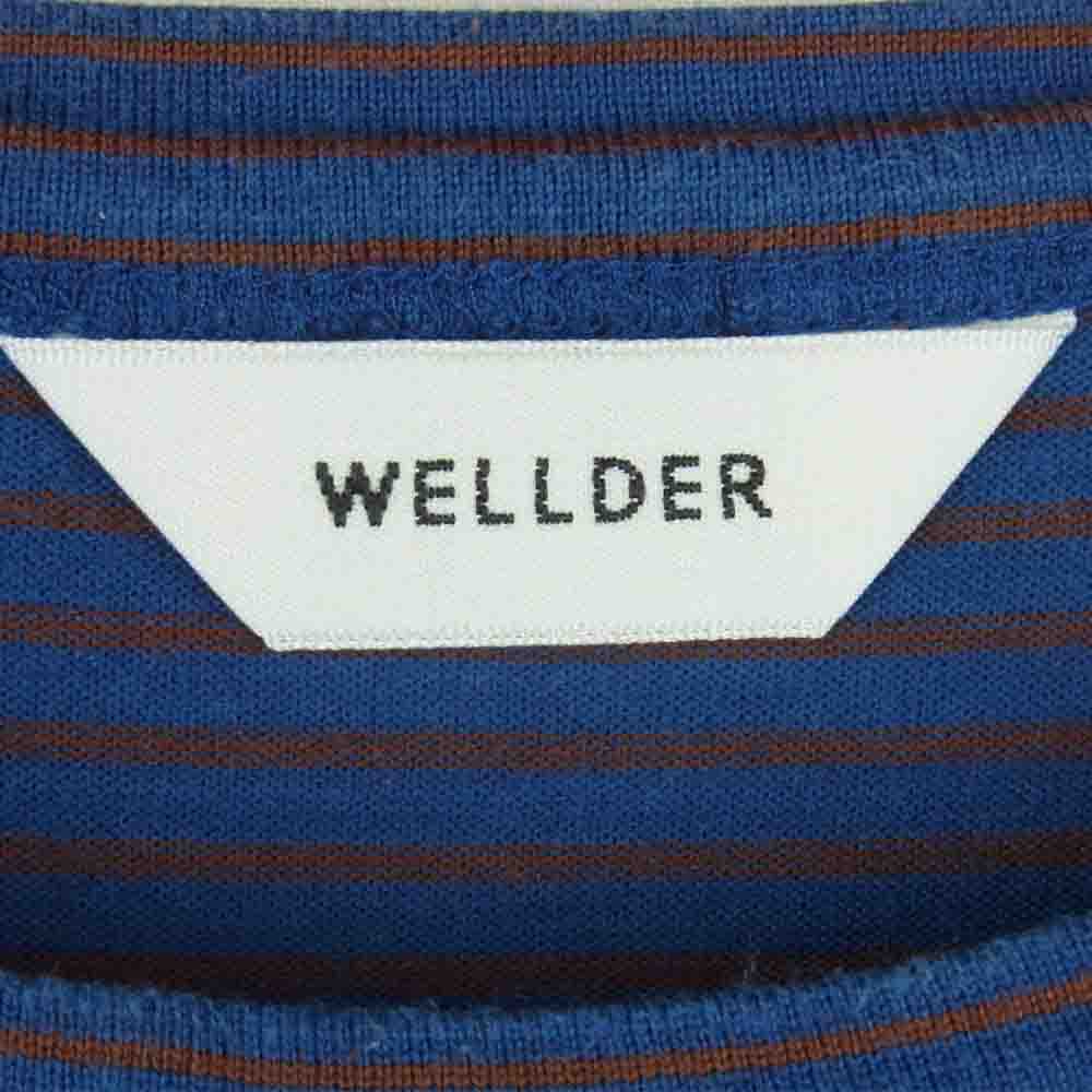 ウェルダー 20SS WM20SCS12 Wide Fit T-Shirts ワイドフィット ボーダー 半袖 Tシャツ ネイビー系 レッド系 5【中古】