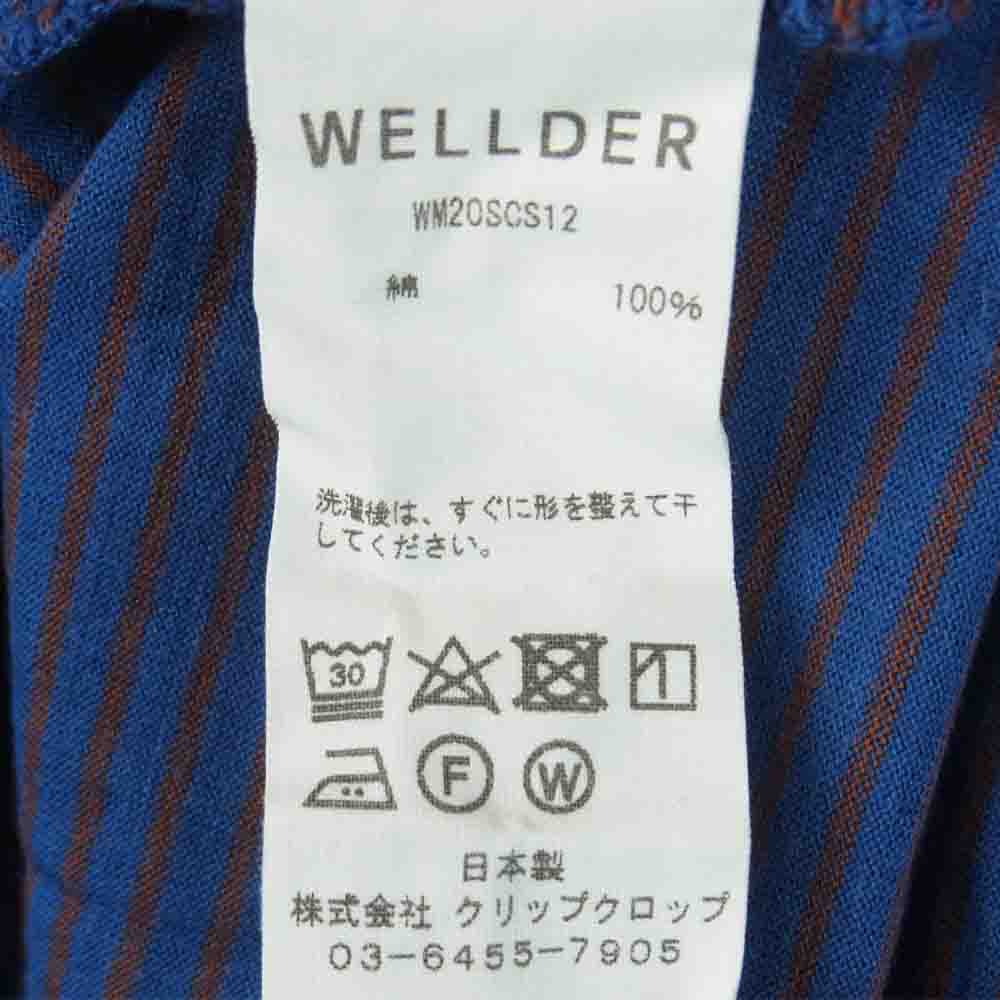 ウェルダー 20SS WM20SCS12 Wide Fit T-Shirts ワイドフィット ボーダー 半袖 Tシャツ ネイビー系 レッド系 5【中古】