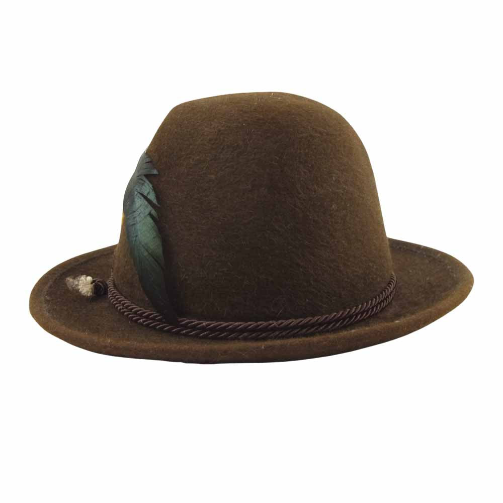 ラゴマシーノ フェザー 装飾 中折れ ハット アルゼンチン製 ブラウン系 60【中古】
