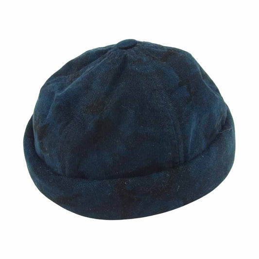 べトン シレ MIKI HAT ミキ ハット キャップ コットン 牛革 ダークネイビー系【中古】