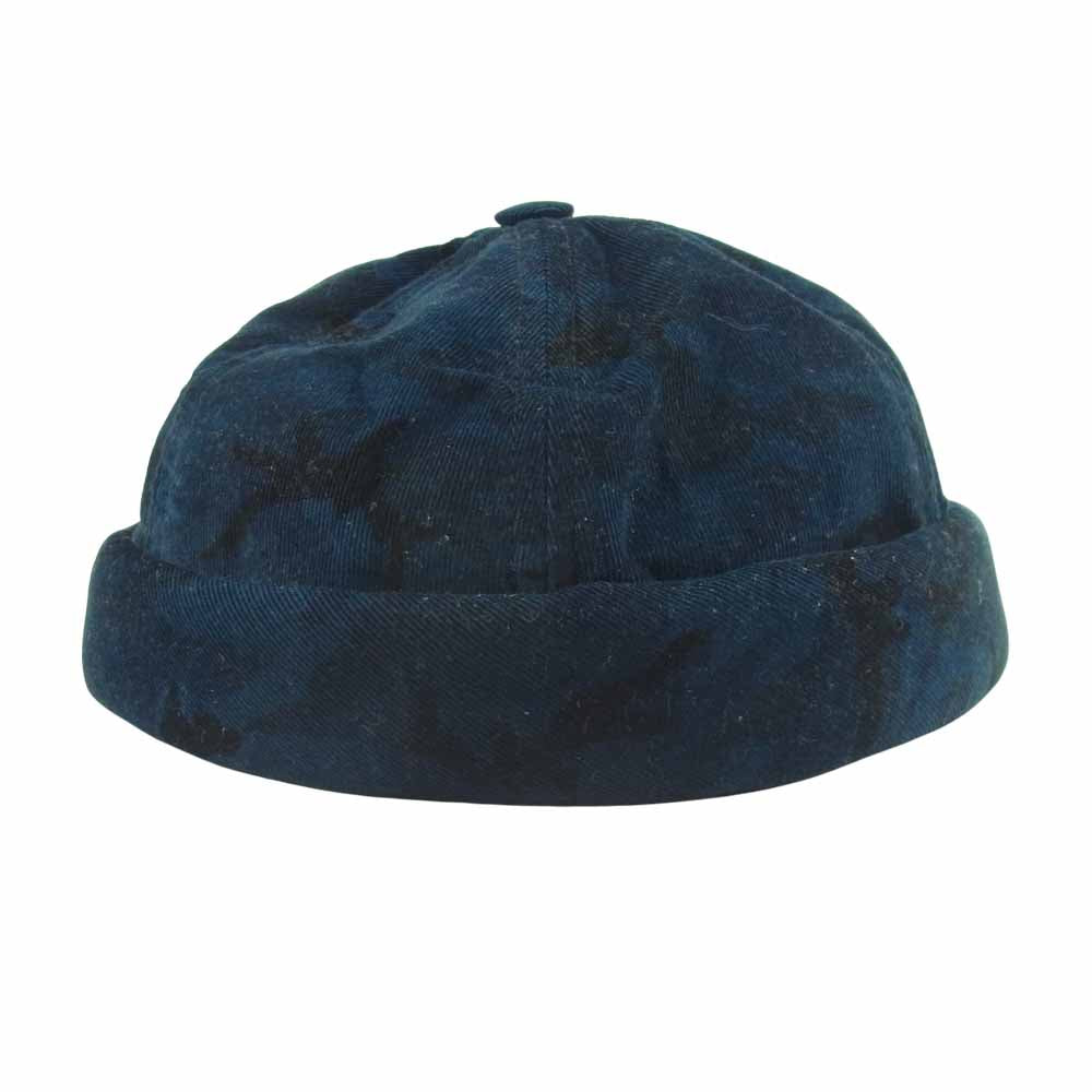 べトン シレ MIKI HAT ミキ ハット キャップ コットン 牛革 ダークネイビー系【中古】