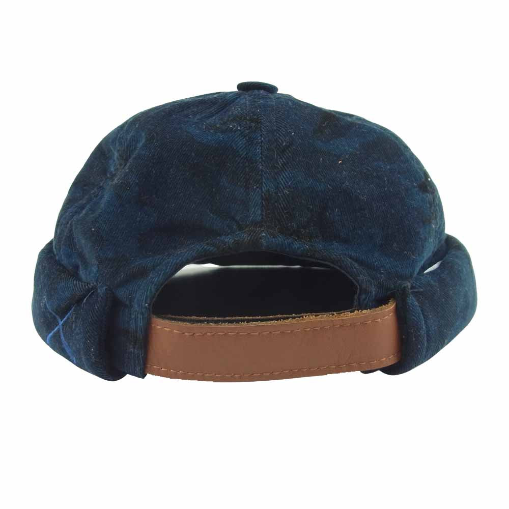 べトン シレ MIKI HAT ミキ ハット キャップ コットン 牛革 ダークネイビー系【中古】