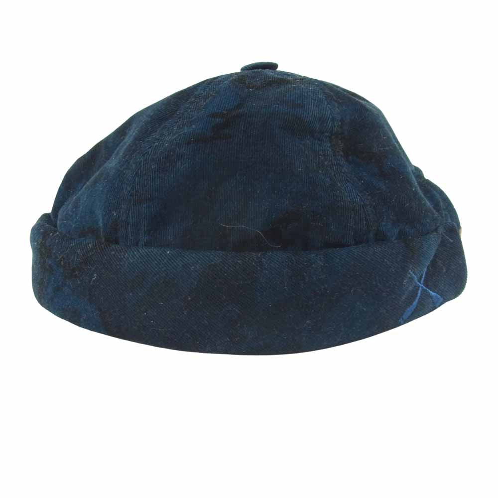べトン シレ MIKI HAT ミキ ハット キャップ コットン 牛革 ダークネイビー系【中古】