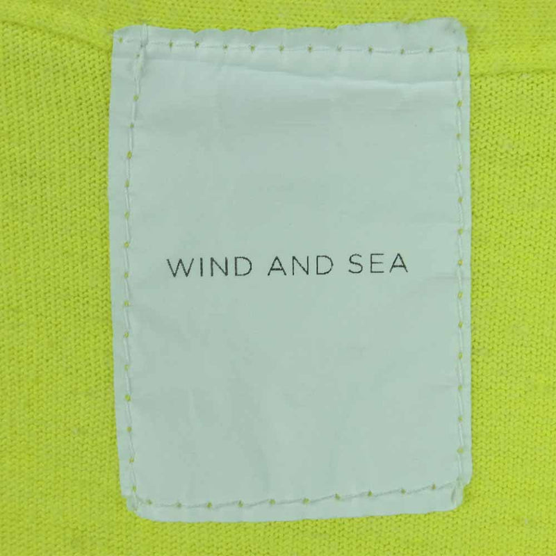 WIND AND SEA ウィンダンシー 18SS 18S WDS CS 03 ロゴ クルーネック 長袖 Tシャツ イエロー系 XL【中古】