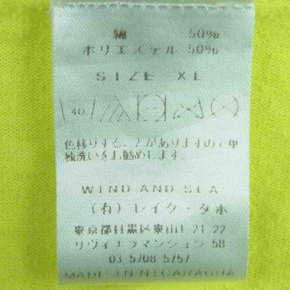WIND AND SEA ウィンダンシー 18SS 18S WDS CS 03 ロゴ クルーネック 長袖 Tシャツ イエロー系 XL【中古】