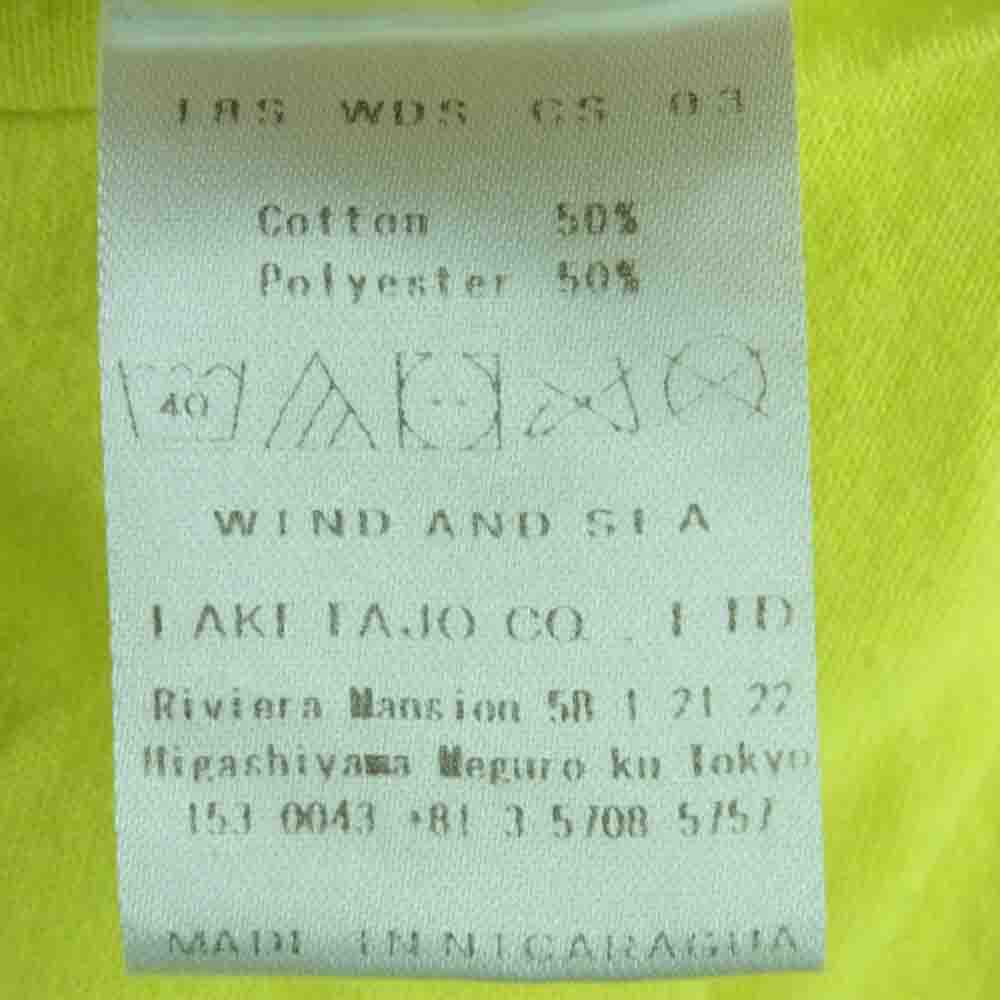 WIND AND SEA ウィンダンシー 18SS 18S WDS CS 03 ロゴ クルーネック 長袖 Tシャツ イエロー系 XL【中古】