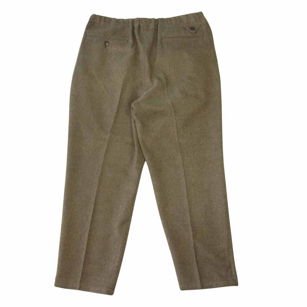 WHITE MOUNTAINEERING ホワイトマウンテニアリング 21AW WM2173412 MELANGE TWEED BELTLESS 2 TUCKED SLACKS メランジ ツイード ベルトレス タック スラックス ブラウン系 4【美品】【中古】