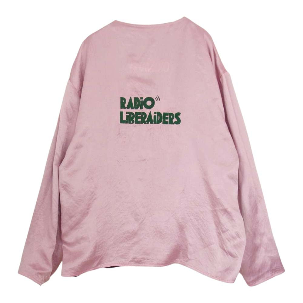 リベレイダース 21ss SOUVENIR JACKET RADIO LIBERAIDERS 刺繍 リバーシブル スーベニア ジャケット  ネイビー系 XL【美品】【中古】