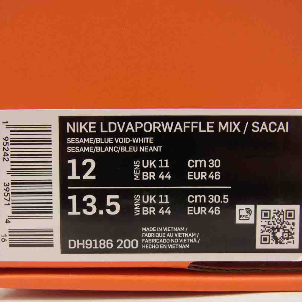 NIKE ナイキ DH9186-200 × sacai × Jean Paul Gaultier LD VAPORWAFFLE サカイ ジャンポールゴルチエ ヴェイパーワッフル ハイカット スニーカー 30cm【新古品】【未使用】【中古】