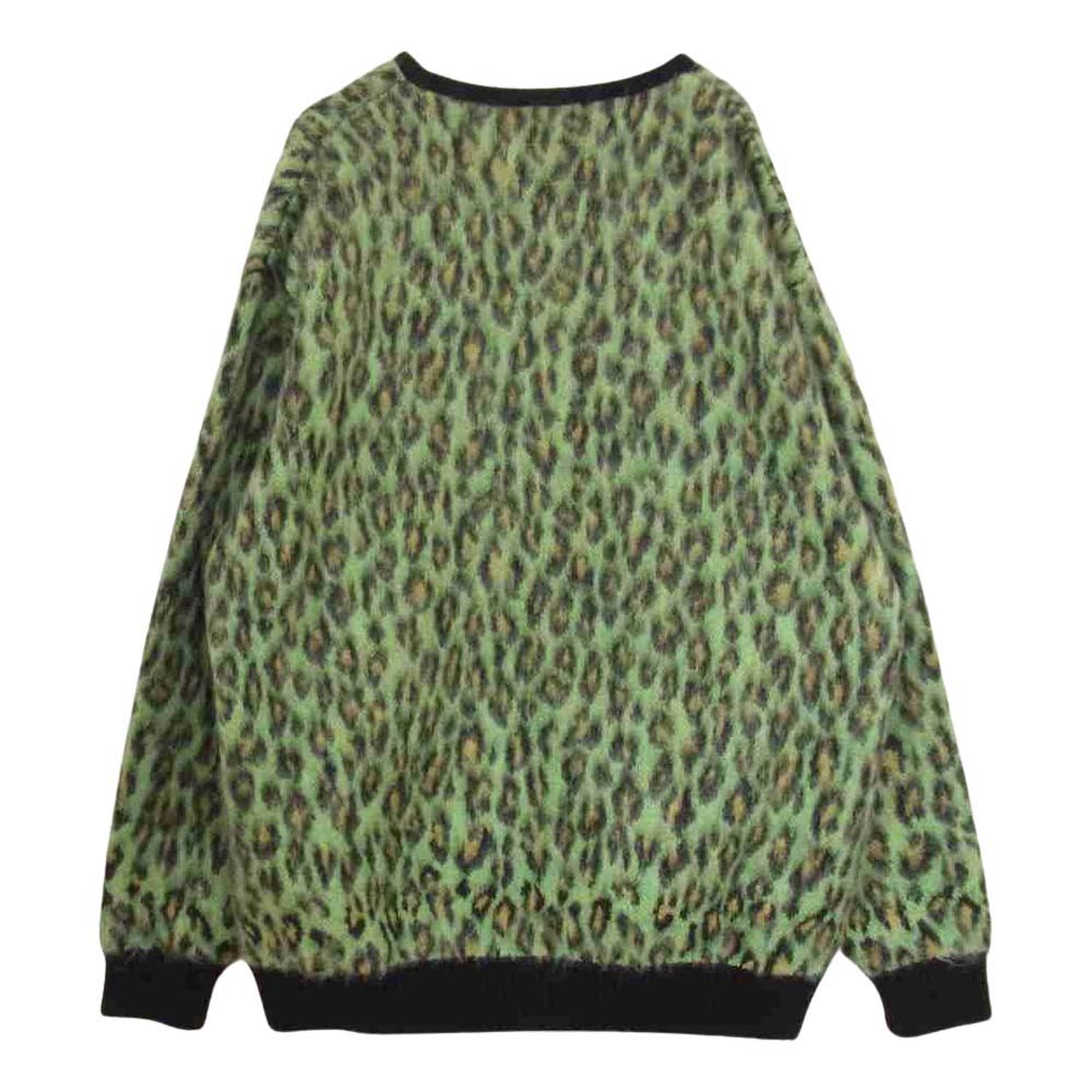 WACKO MARIA ワコマリア 21AW LEOPARD MOHAIR CARDIGAN TYPE-1 レオパード モヘア カーディガン グリーン系 XL【極上美品】【中古】