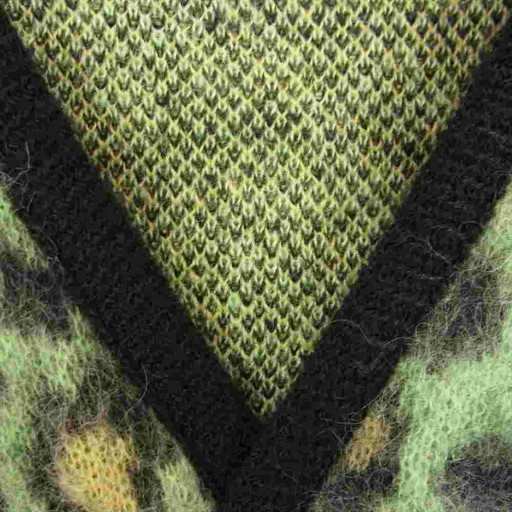 WACKO MARIA ワコマリア 21AW LEOPARD MOHAIR CARDIGAN TYPE-1 レオパード モヘア カーディガン グリーン系 XL【極上美品】【中古】