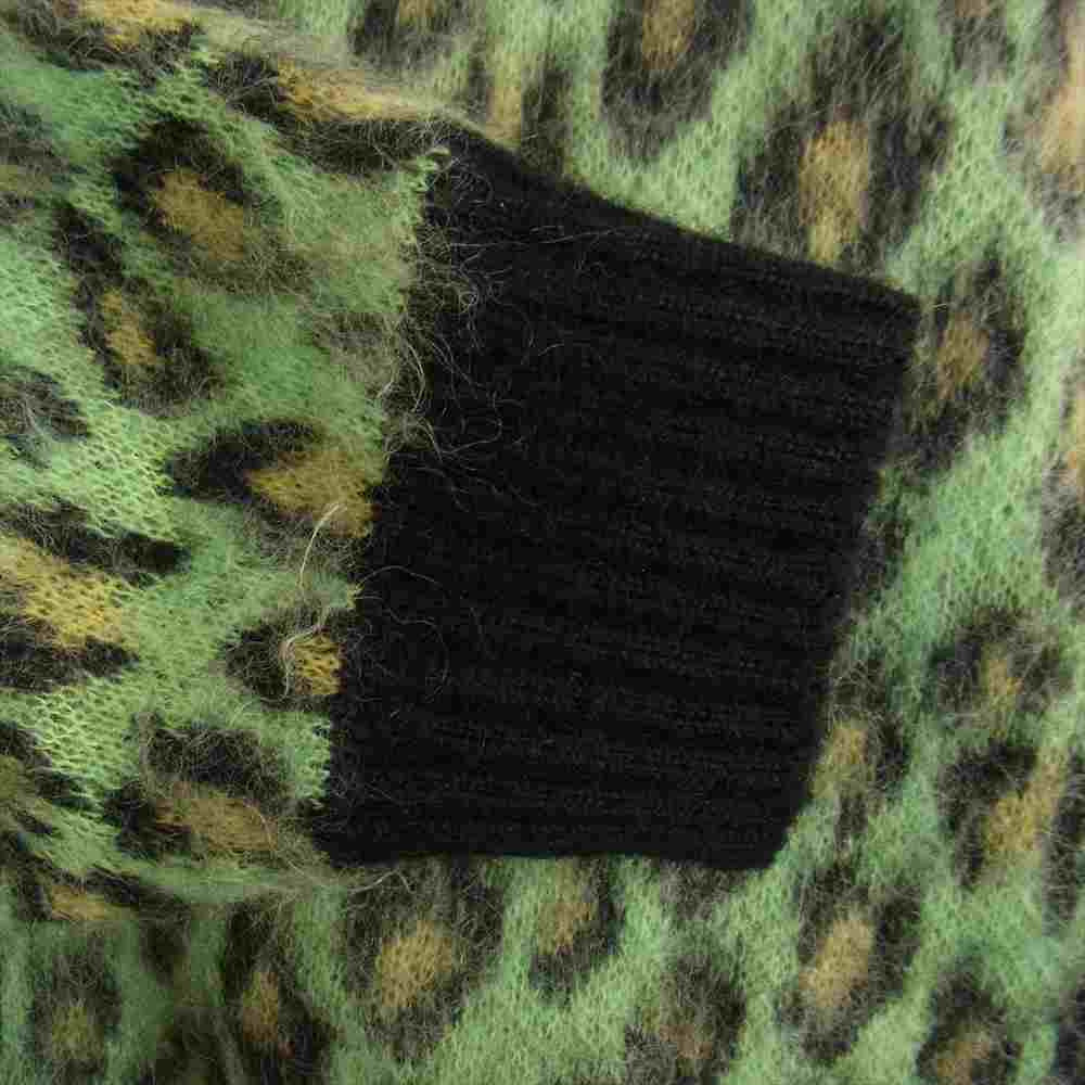 WACKO MARIA ワコマリア 21AW LEOPARD MOHAIR CARDIGAN TYPE-1 レオパード モヘア カーディガン グリーン系 XL【極上美品】【中古】
