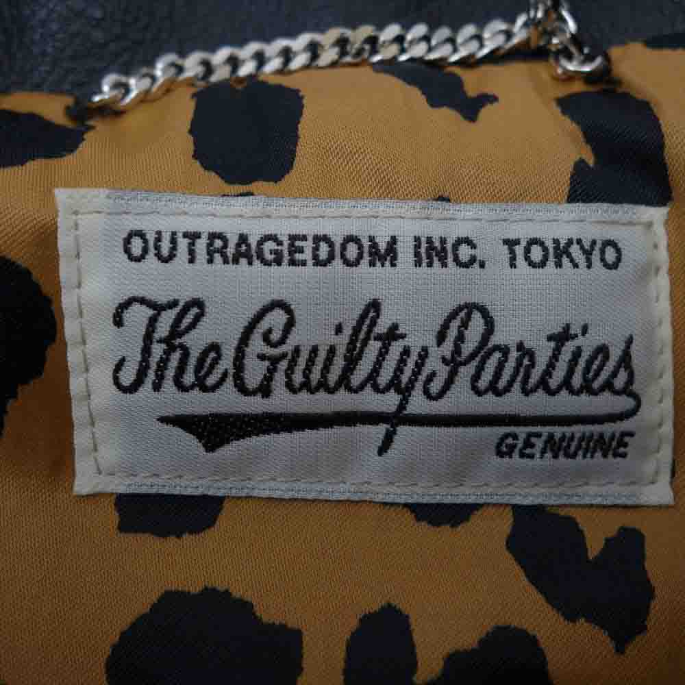 WACKO MARIA ワコマリア 21AW LEATHER VARSITY JACKET TYPE-2 カウハイド レザー バーシティ ジャケット ブラック系 L【極上美品】【中古】
