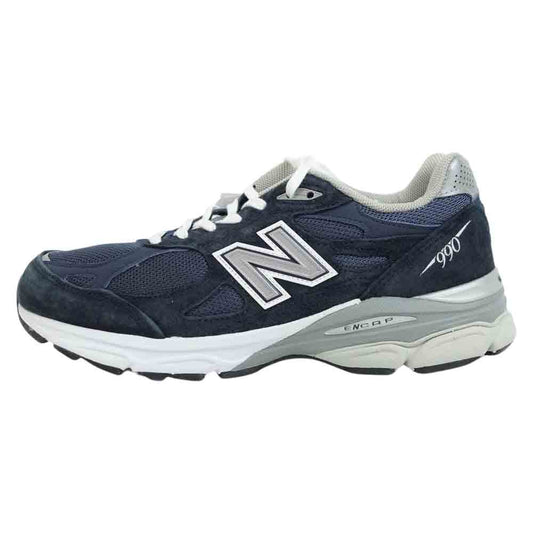 NEW BALANCE ニューバランス 未使用品 M990 NB3 ローカット スニーカー ネイビー系 26.5cm【極上美品】【中古】
