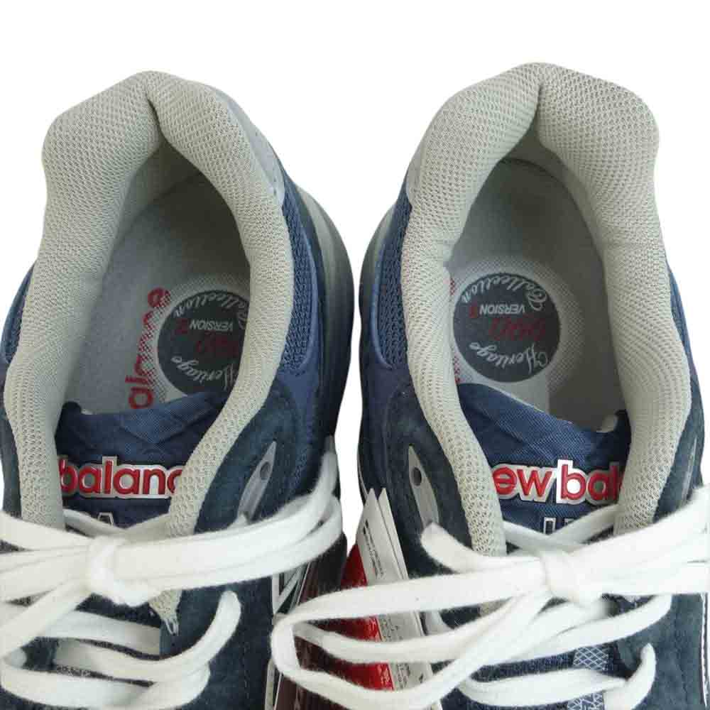 NEW BALANCE ニューバランス 未使用品 M990 NB3 ローカット スニーカー ネイビー系 26.5cm【極上美品】【中古】