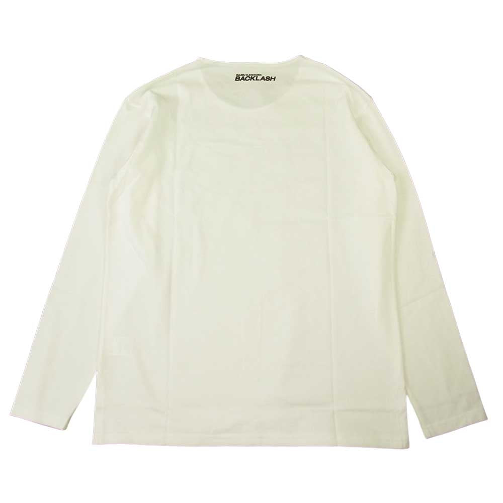 ISAMUKATAYAMA BACKLASH イサムカタヤマバックラッシュ A104-01 Limited edition 限定 長袖 Tシャツ ホワイト系 L【新古品】【未使用】【中古】