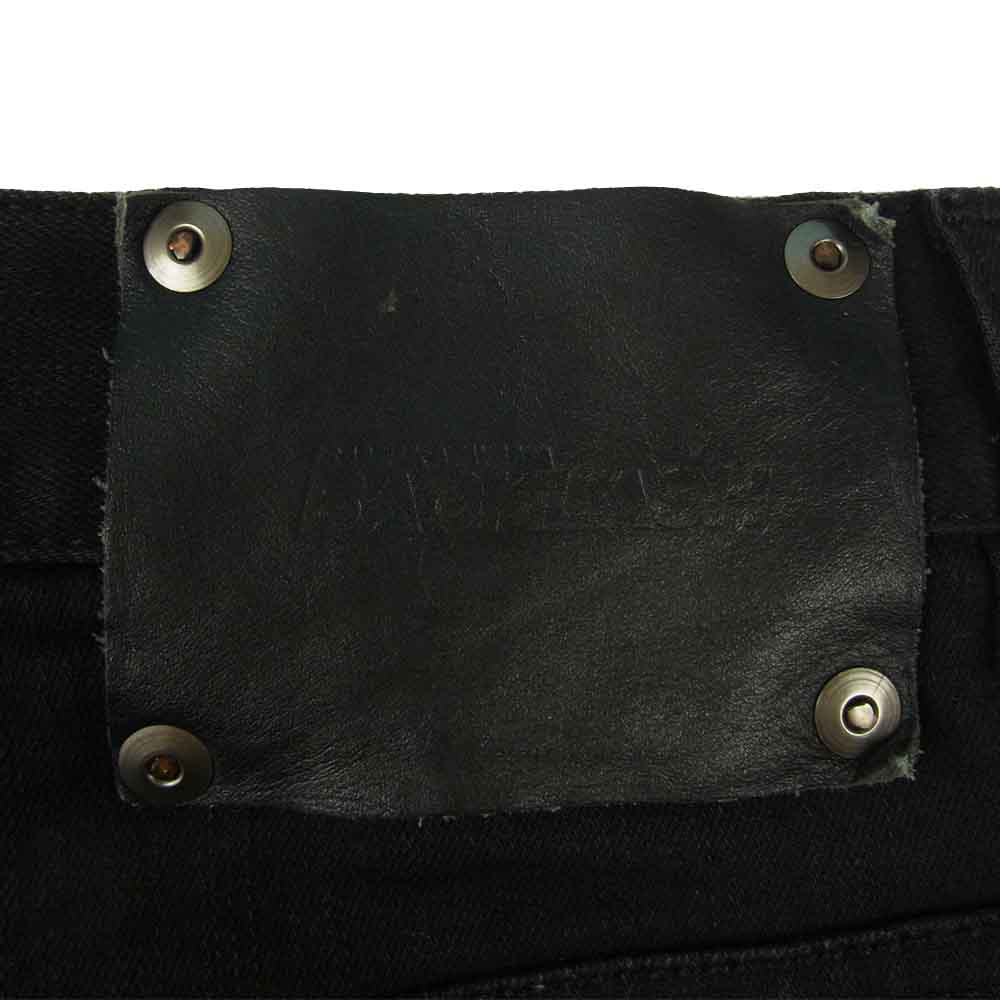 ISAMUKATAYAMA BACKLASH イサムカタヤマバックラッシュ 1862-03 ISKO トルコ ハイパーストレッチデニム セミサルエル スキニーパンツ ブラック系 L【中古】