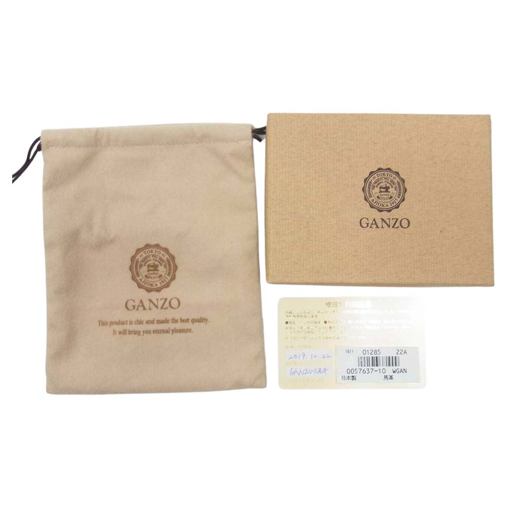 GANZO ガンゾ 0057637 CORDOVAN コードバン 名刺入れ ブラック系【中古】