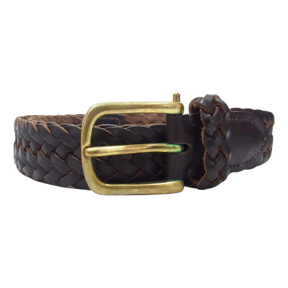WILDSWANS ワイルドスワンズ HAMLYNS ハムリンズ レザー メッシュ ベルト チョコ ブラウン系 33/95【中古】