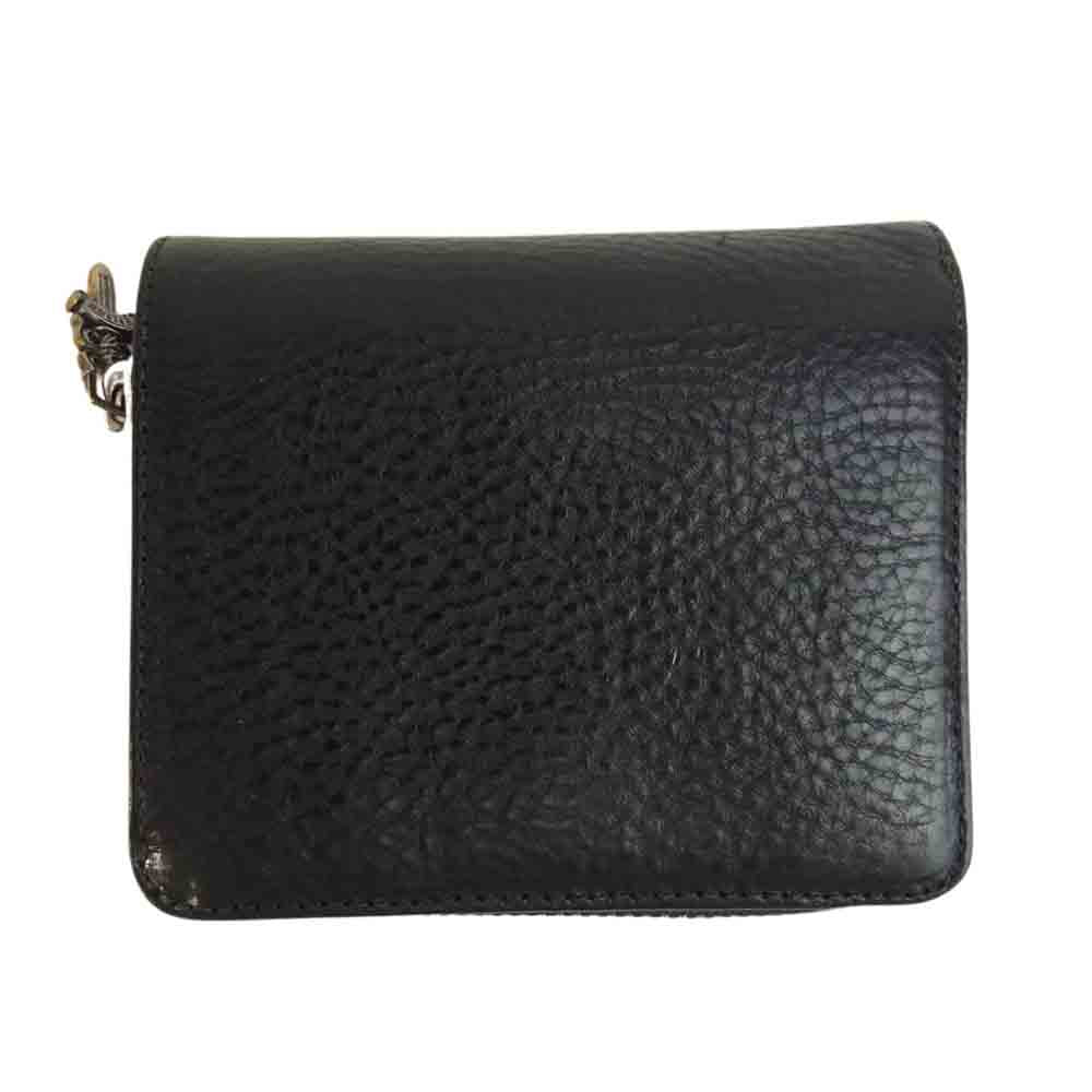 CHROME HEARTS クロムハーツ（原本有） SQ ZIP BILL スクエア ジップ ビル レザー ウォレット ブラック系【中古】
