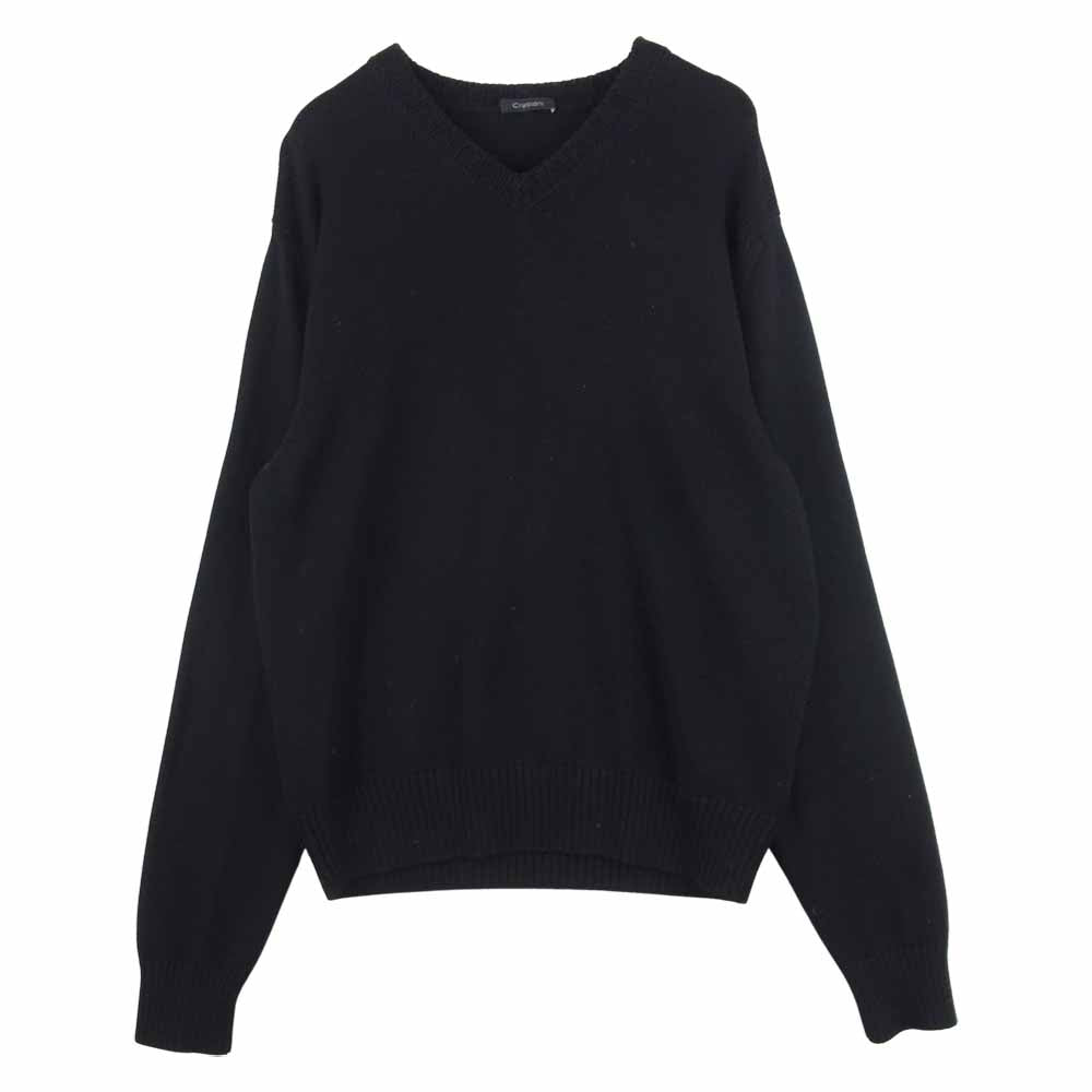 CRUCIANI クルチアーニ 国内正規品 Vネック ウール ニット セーター イタリア製 ブラック系 50【中古】