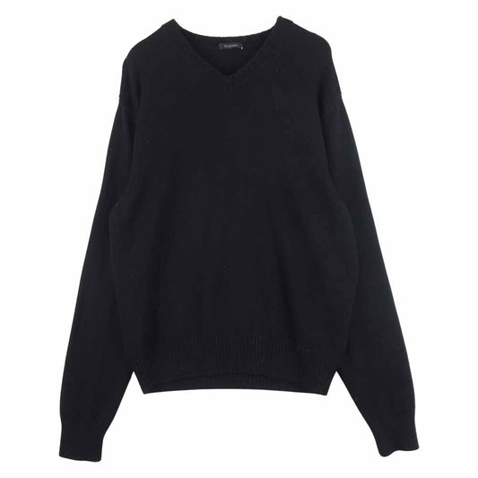 CRUCIANI クルチアーニ 国内正規品 Vネック ウール ニット セーター イタリア製 ブラック系 50【中古】
