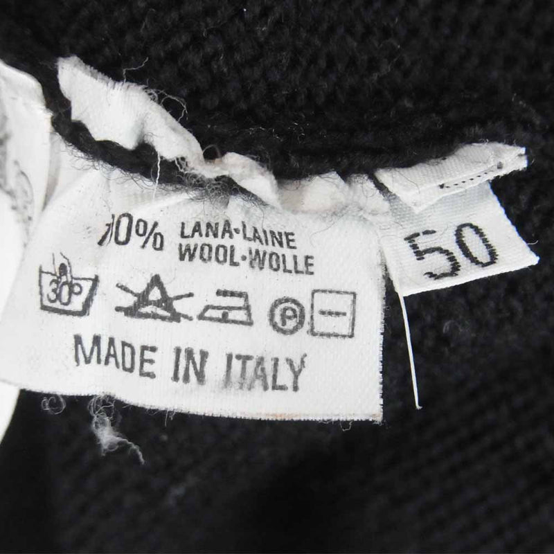 CRUCIANI クルチアーニ 国内正規品 Vネック ウール ニット セーター イタリア製 ブラック系 50【中古】