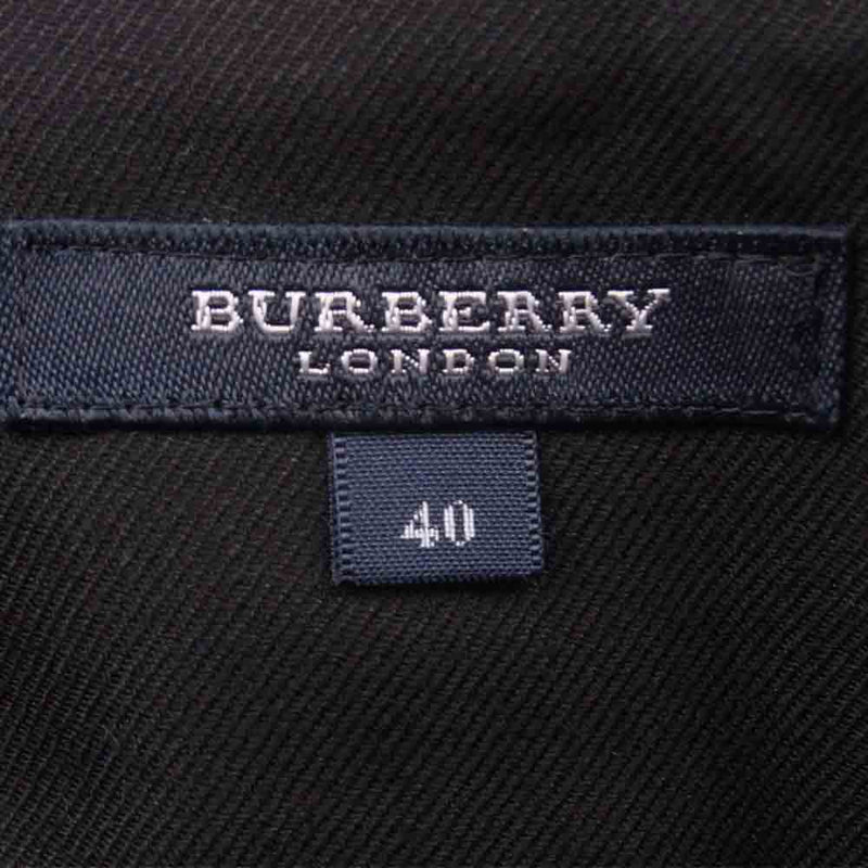 BURBERRY LONDON バーバリー ロンドン FX013-725-09 カシミヤ混 ウール ラップ スカート ブラック系 40【中古】