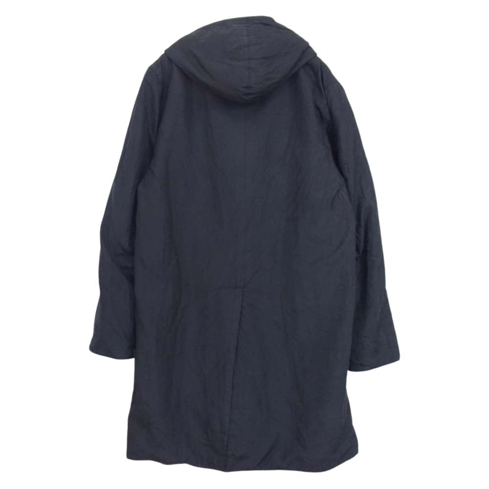 Yves Saint Laurent rive gauche イヴサンローランリヴゴーシュ 国内正規品 バスストップタグ フランス製 シルク100％ フーデッド コート ブラック系 50【中古】