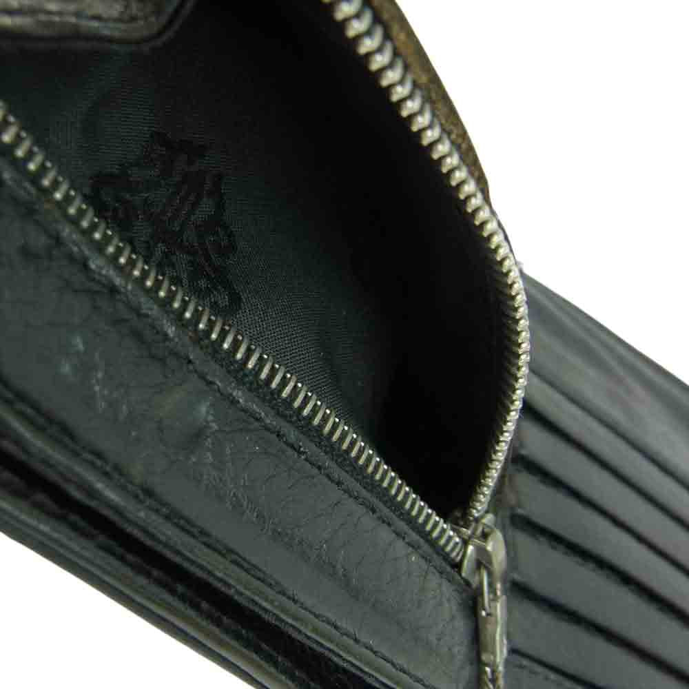 CHROME HEARTS クロムハーツ（原本無） 1SNAP 1スナップ クロスボタン レザー ウォレット ブラック系【中古】