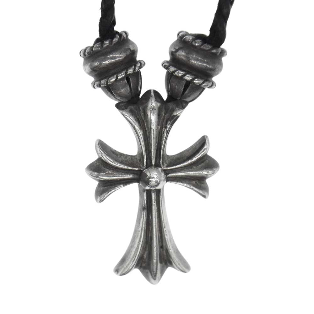 CHROME HEARTS クロムハーツ（原本有） CH CROSS CRIMPT スモール CHクロス クリンプト レザーブレード ネックレス 47.91【中古】