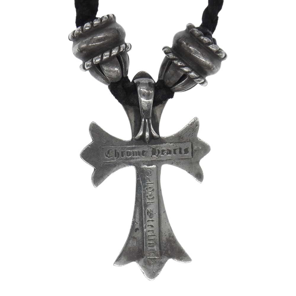 CHROME HEARTS クロムハーツ（原本有） CH CROSS CRIMPT スモール CHクロス クリンプト レザーブレード ネックレス 47.91【中古】