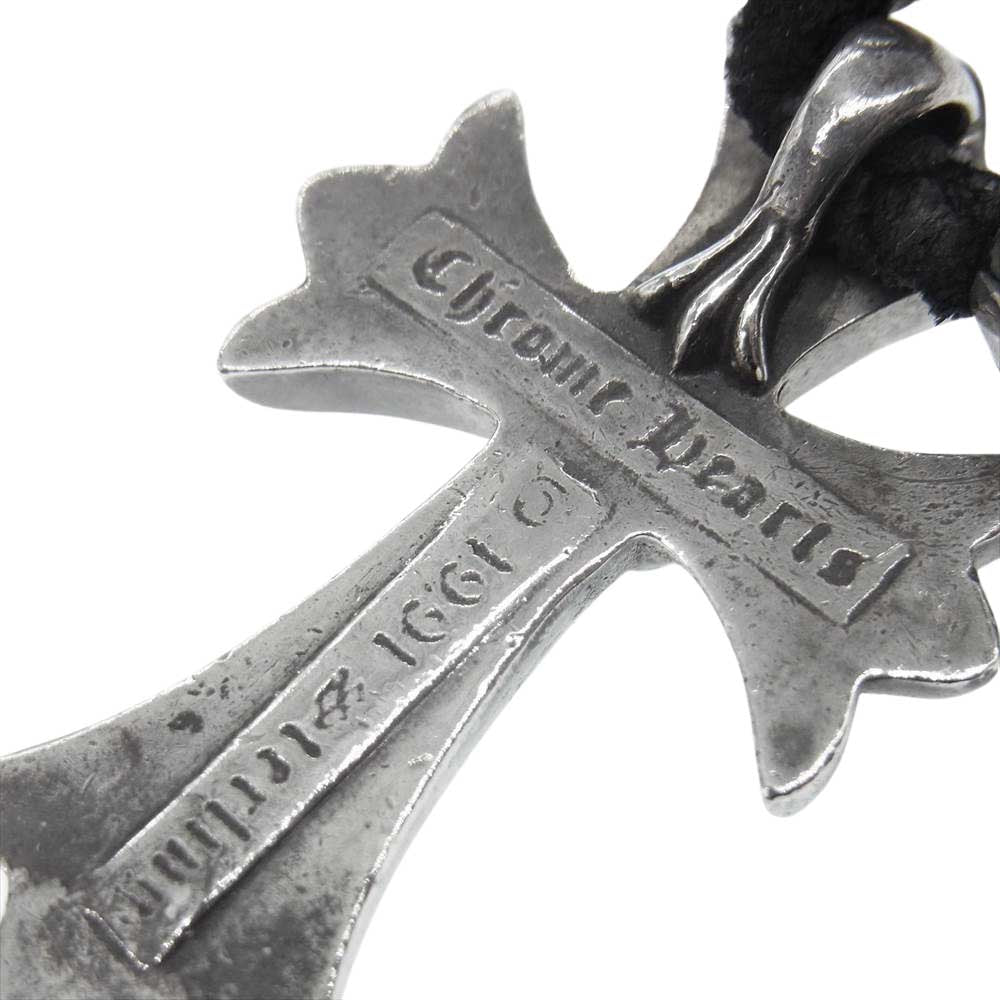 CHROME HEARTS クロムハーツ（原本有） CH CROSS CRIMPT スモール CHクロス クリンプト レザーブレード ネックレス 47.91【中古】