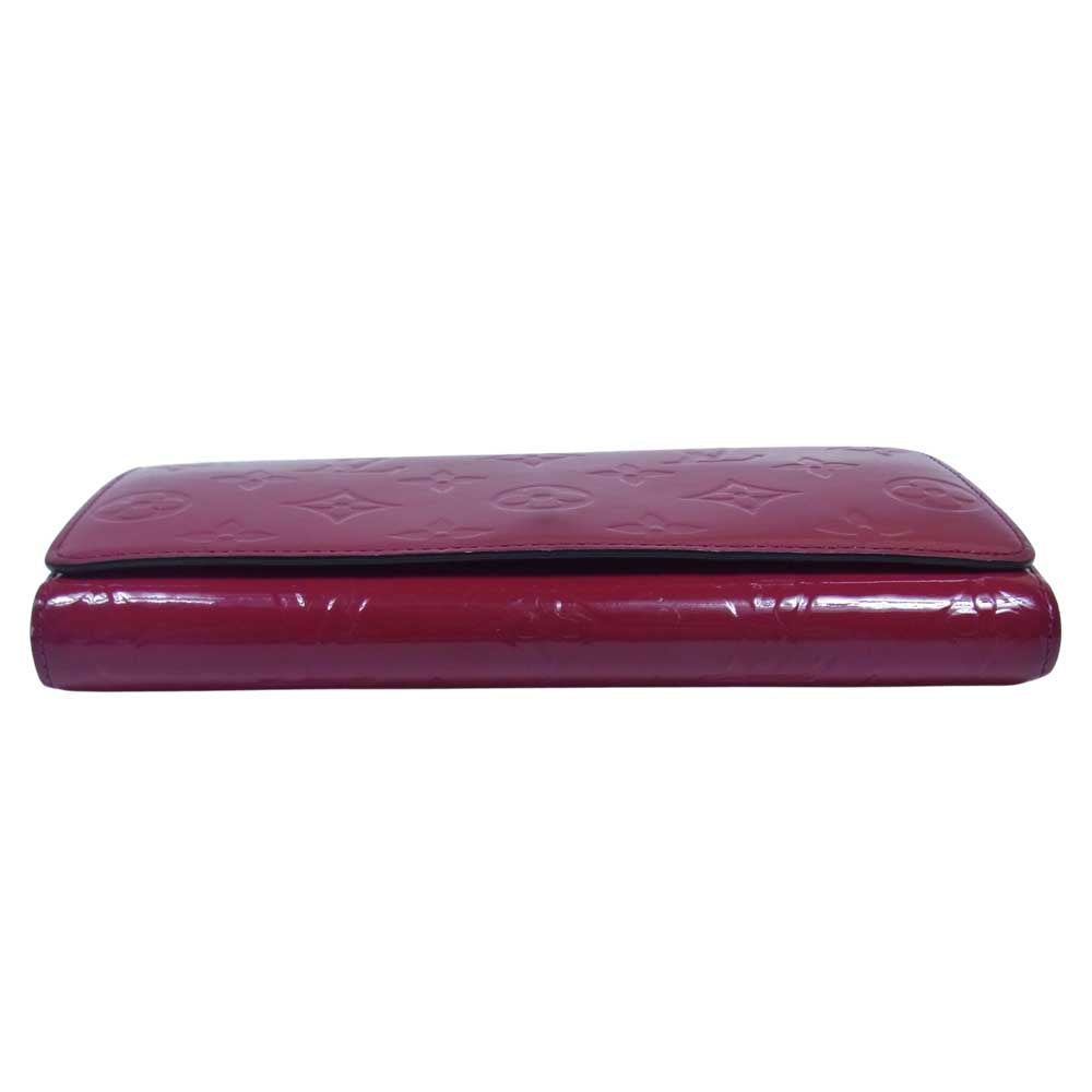 LOUIS VUITTON ルイ・ヴィトン M90087 モノグラム ヴェルニ ポルトフォイユ サラ チェーン 財布 レッド系【中古】