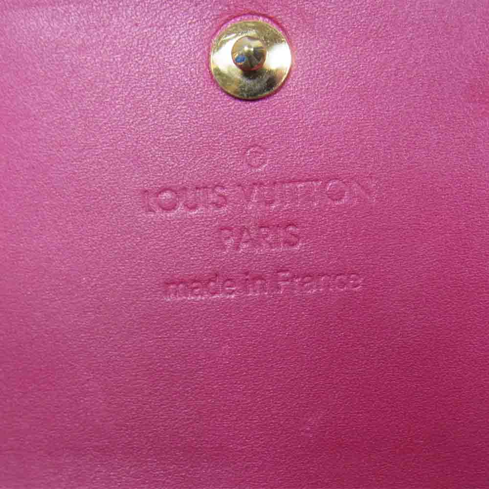 LOUIS VUITTON ルイ・ヴィトン M90087 モノグラム ヴェルニ ポルトフォイユ サラ チェーン 財布 レッド系【中古】