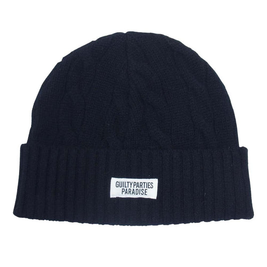 WACKO MARIA ワコマリア ウール ニット ビーニー ニットキャップ ブラック系【中古】