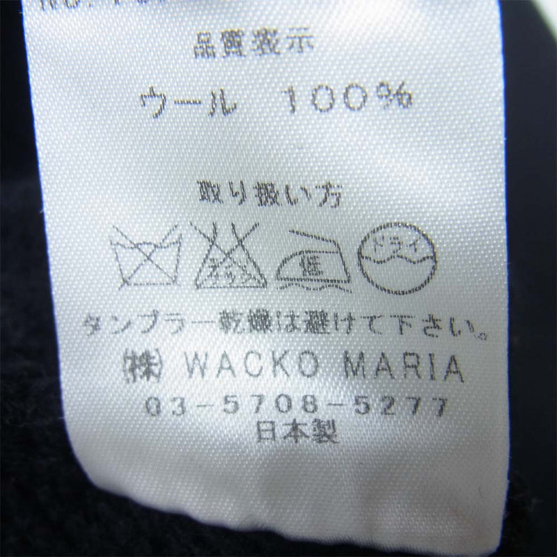 WACKO MARIA ワコマリア ウール ニット ビーニー ニットキャップ ブラック系【中古】