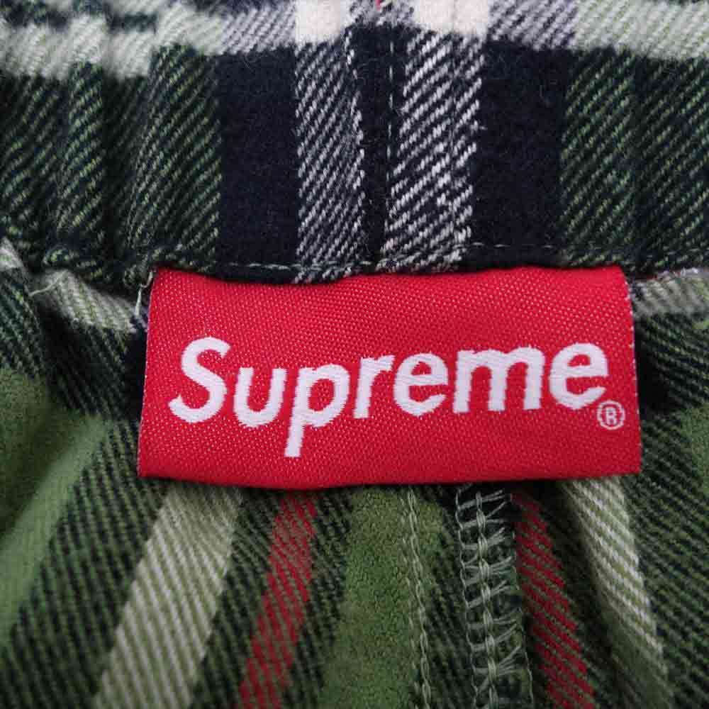 Supreme シュプリーム 20AW Tartan Flannel Skate Pant タータン チェック フランネル スケート パンツ グリーン系 M【新古品】【未使用】【中古】
