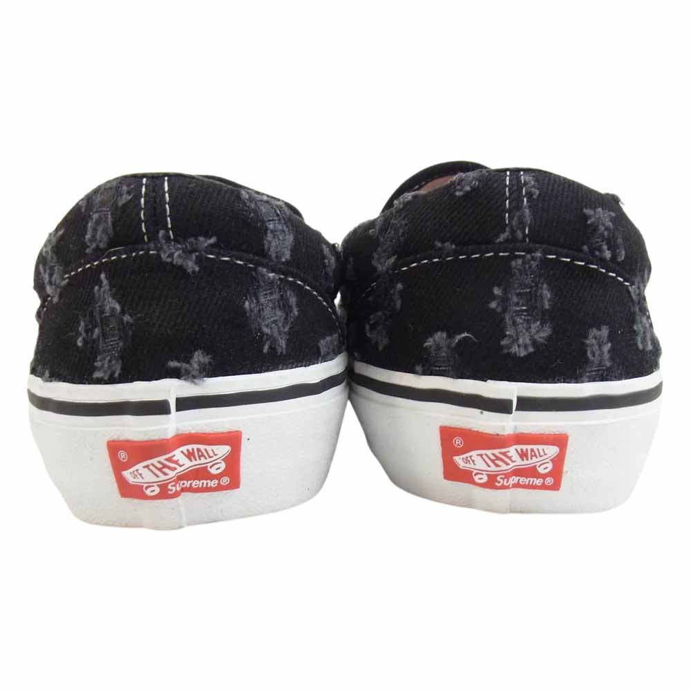 Supreme シュプリーム 20SS VN0A38DD2DC × VANS Hole Punch Denim Slip-On Pro ホール パンチ デニム スリッポン プロ ブラック系 29cm【新古品】【未使用】【中古】