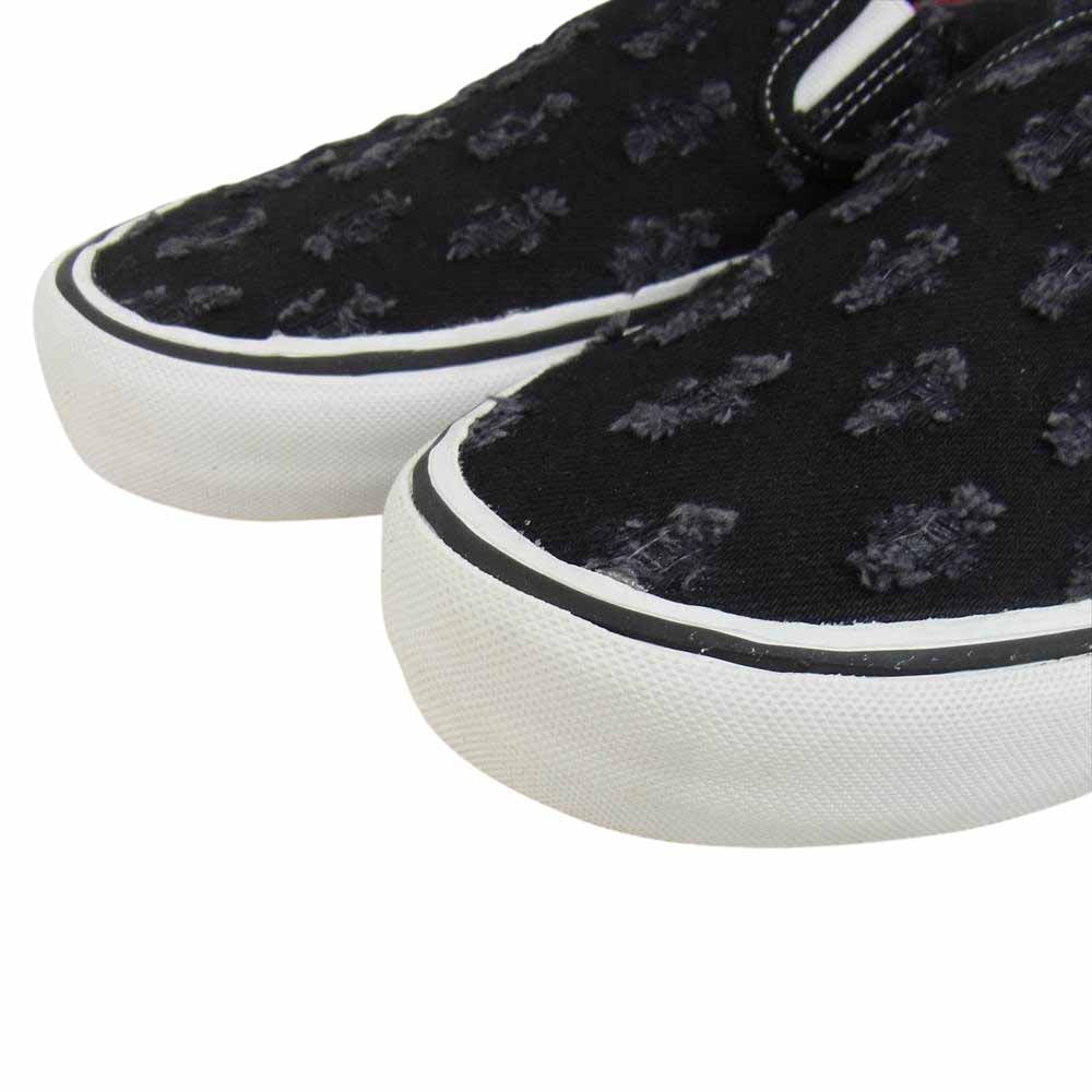 Supreme シュプリーム 20SS VN0A38DD2DC × VANS Hole Punch Denim Slip-On Pro ホール パンチ デニム スリッポン プロ ブラック系 29cm【新古品】【未使用】【中古】