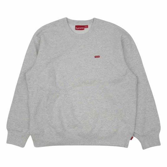 Supreme シュプリーム 19AW Small Box Crewneck スモール ボックス ロゴ パッチ クルーネック スウェット ライトグレー系 M【新古品】【未使用】【中古】