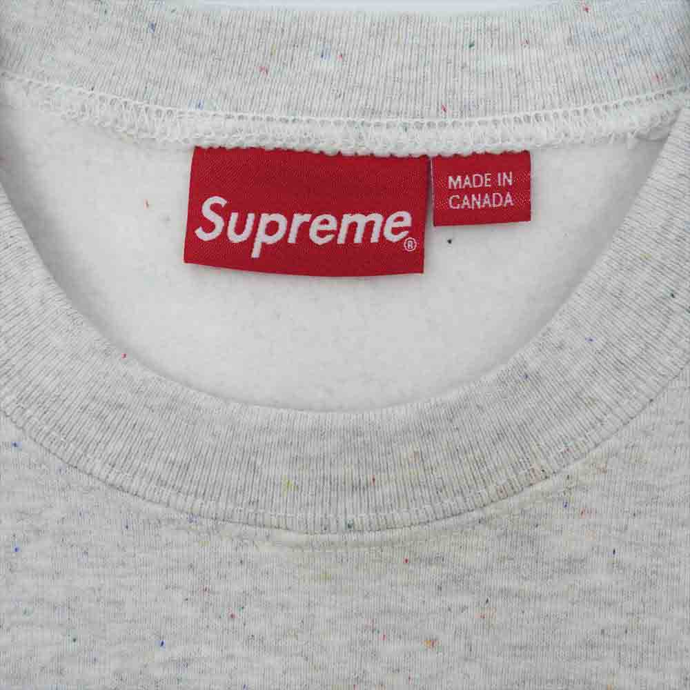 Supreme シュプリーム 19AW Small Box Crewneck スモール ボックス ロゴ パッチ クルーネック スウェット ライトグレー系 M【新古品】【未使用】【中古】