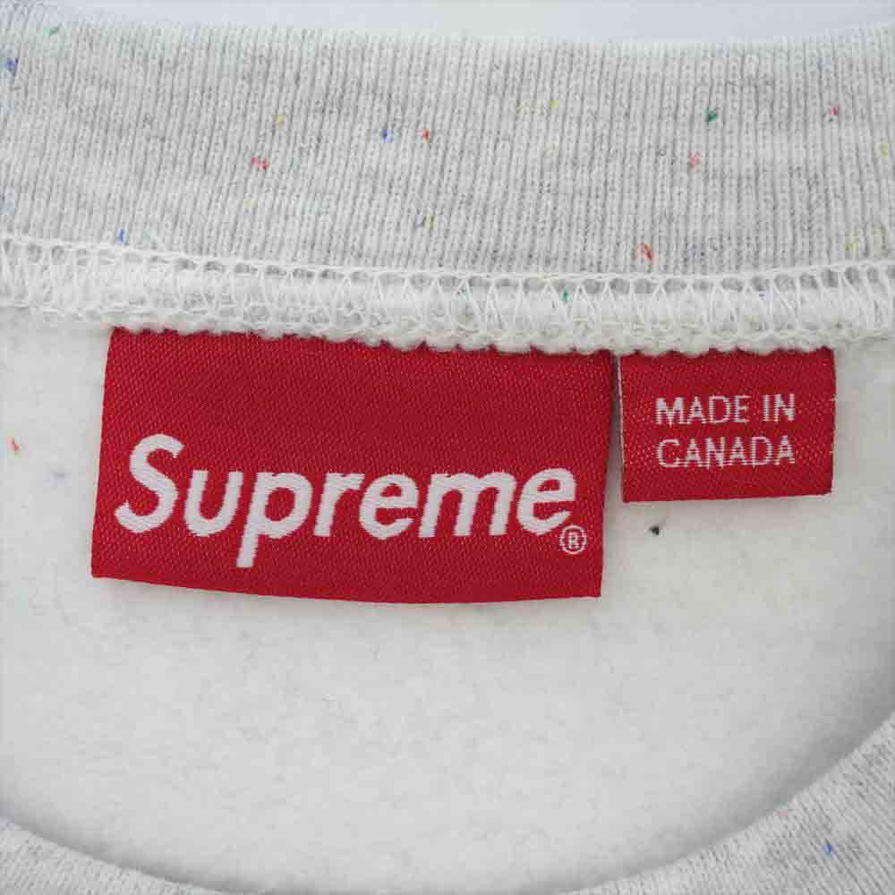 Supreme シュプリーム 19AW Small Box Crewneck スモール ボックス ロゴ パッチ クルーネック スウェット ライトグレー系 M【新古品】【未使用】【中古】