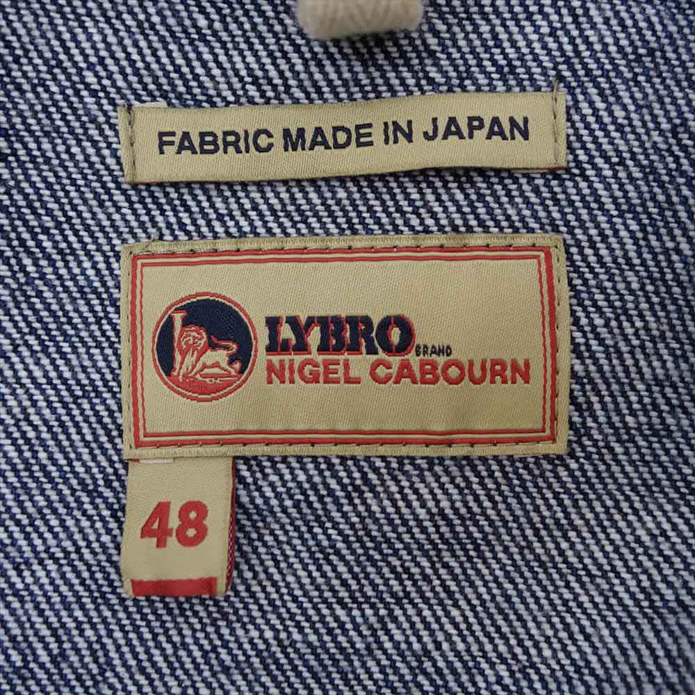 Nigel Cabourn ナイジェルケーボン 8043-13-30000 × LYBRO ライブロ DENIM HIP JACKET デニム ジャケット 48【美品】【中古】