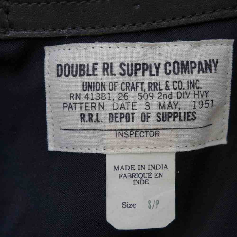 RRL ダブルアールエル N-1 Leather Deck Jacket ヴィンテージ加工 シェアリング レザー デッキ ジャケット ブラウン系 S/P【美品】【中古】