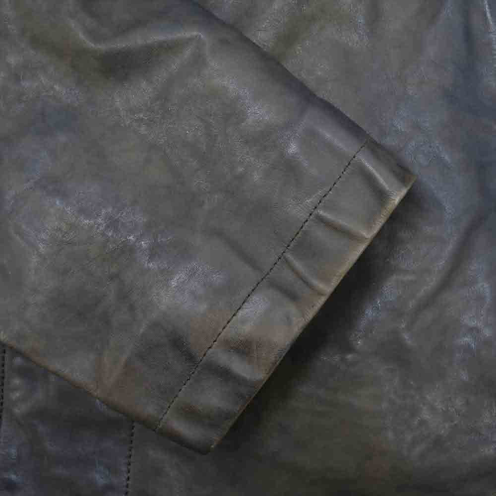 RRL ダブルアールエル N-1 Leather Deck Jacket ヴィンテージ加工 シェアリング レザー デッキ ジャケット ブラウン系 S/P【美品】【中古】