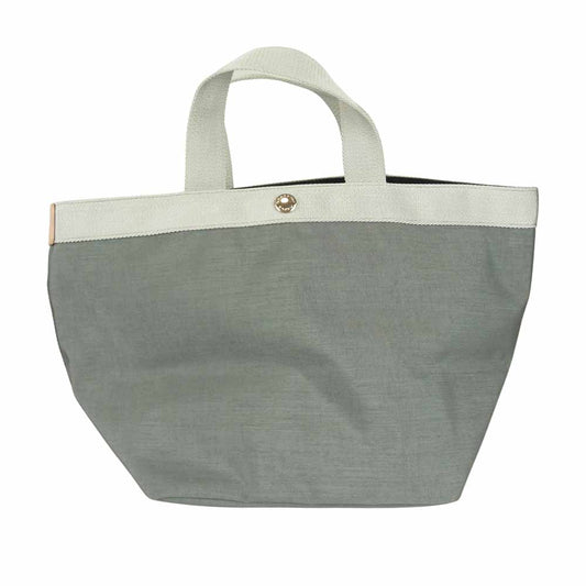 Herve Chapelier エルベ・シャプリエ 707CD 舟型トートM 京都店限定 ノワールタグ フュズィ×シルバー M グレー系【美品】【中古】