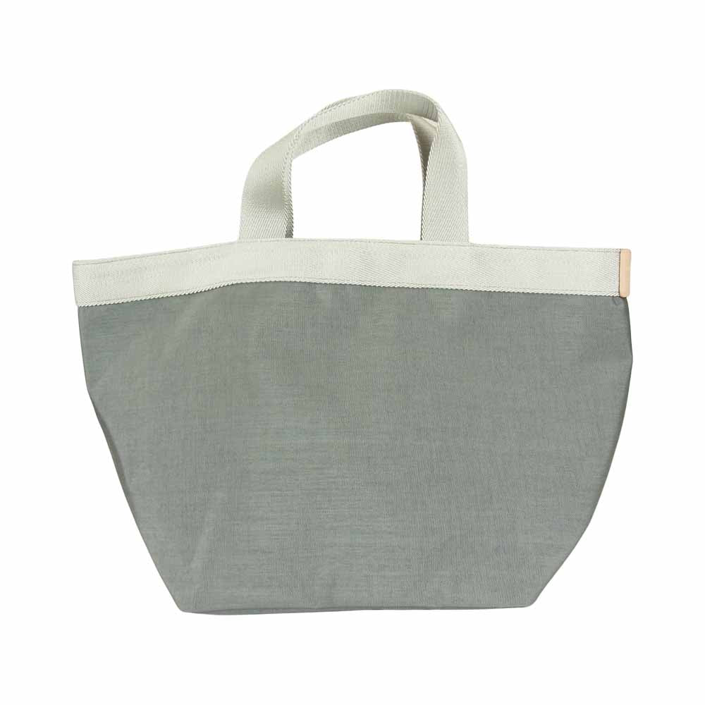 Herve Chapelier エルベ・シャプリエ 707CD 舟型トートM 京都店限定 ノワールタグ フュズィ×シルバー M グレー系【美品】【中古】