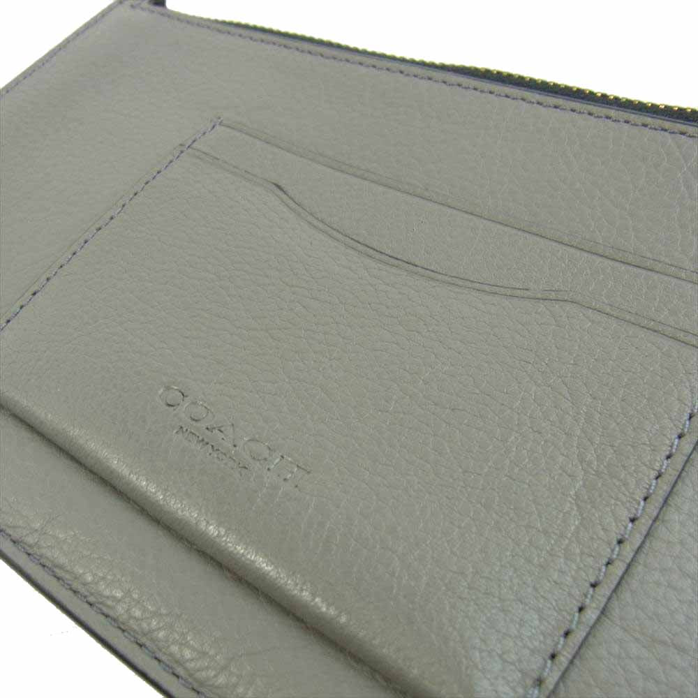 COACH コーチ F37892 F37892 ジップ カードケース グレー系【中古】
